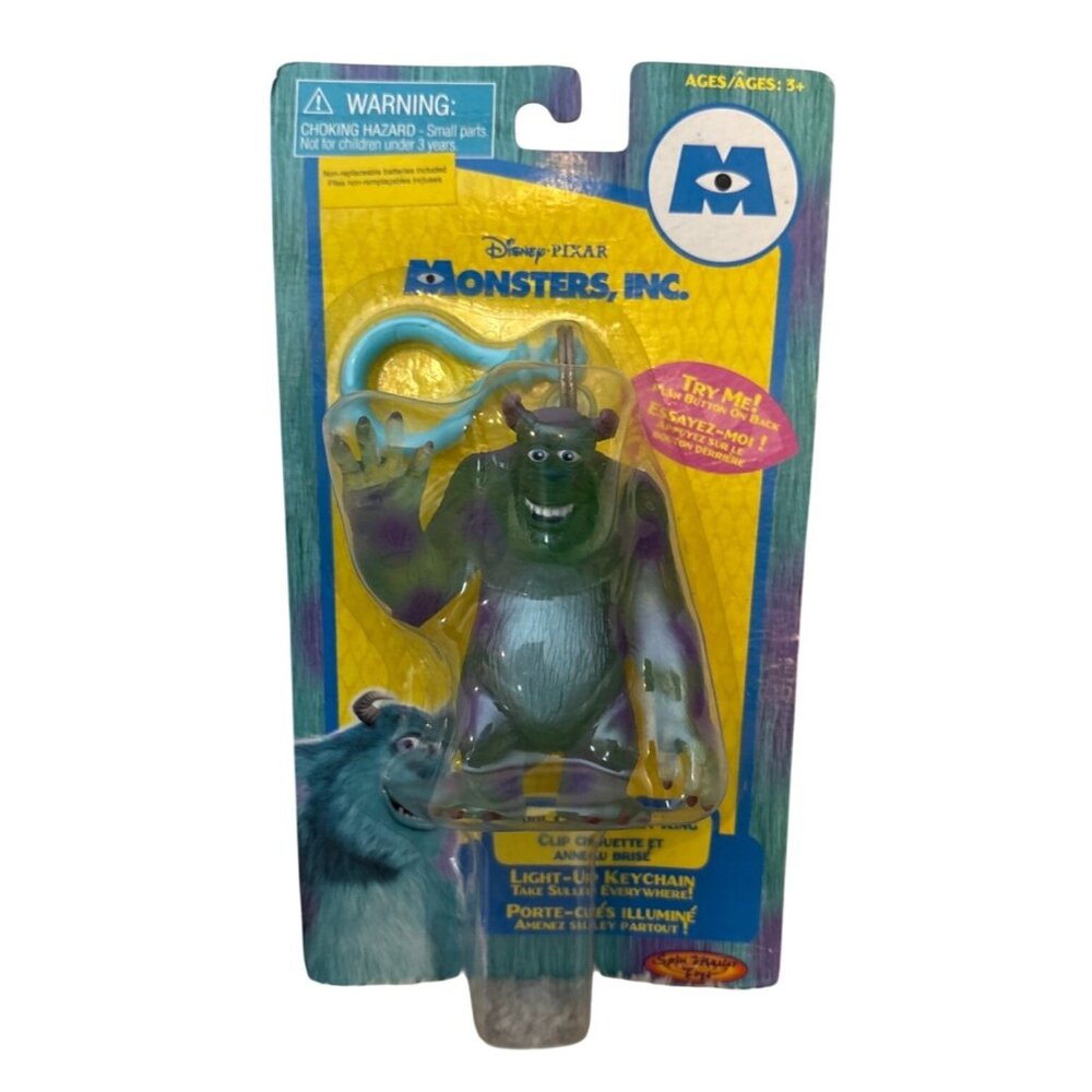 Monsters Inc Keychain Sulley Light Up Keychain Figure Disney Pixar 4"